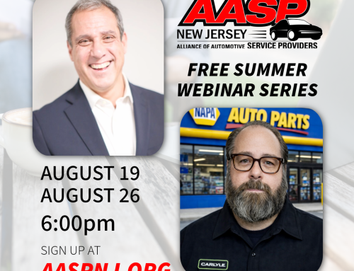 AASP/NJ Summer Webinar Series Provides Free Guidance to Collision & Mechanical Members