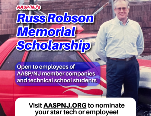 AASP/NJ’s Russ Robson Scholarship Award Deadline Extended to October 14